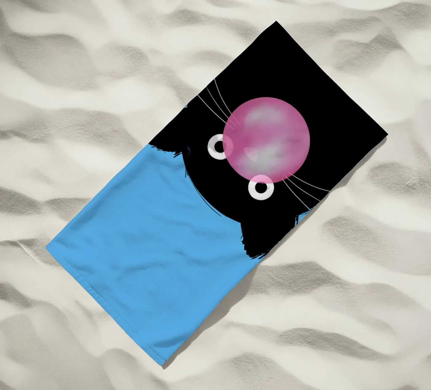 Cat Bubble strandhanddoek van Doozal