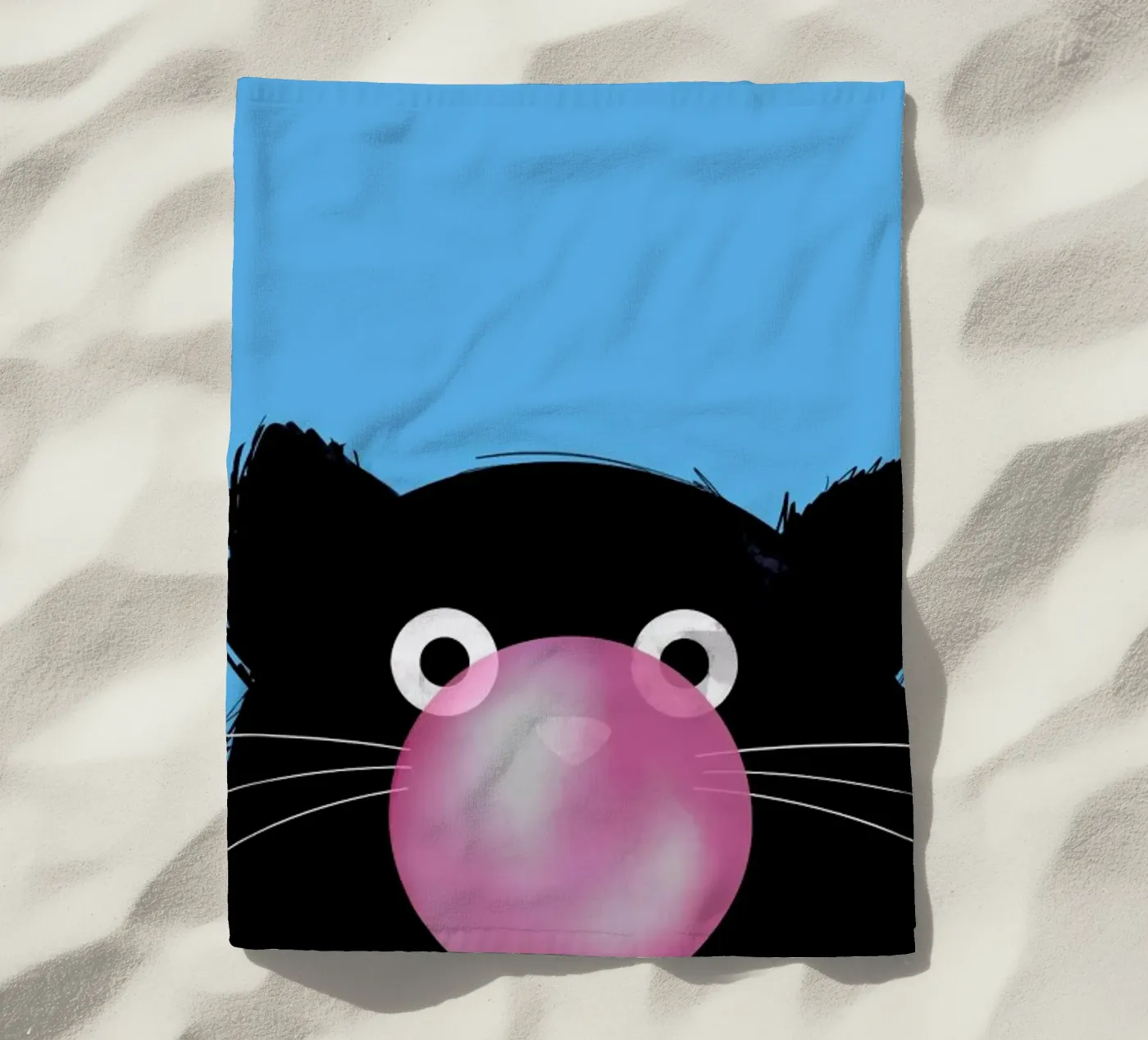 Cat Bubble strandhanddoek van Doozal