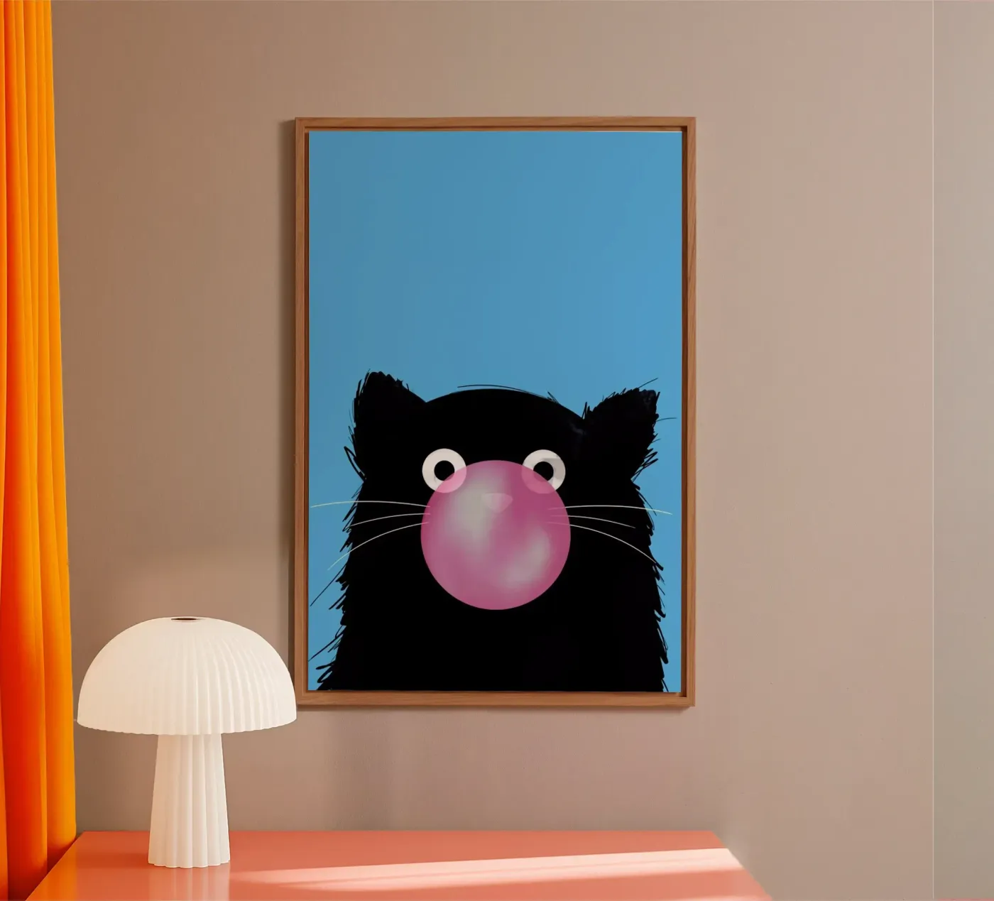 Cat Bubble alluminio dibond da Doozal