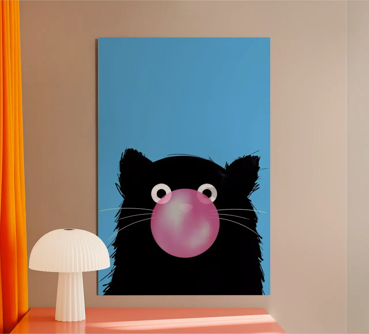 Cat Bubble alluminio dibond da Doozal