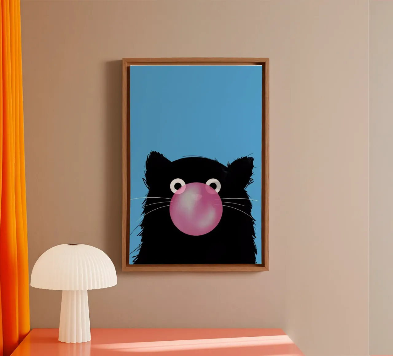 Cat Bubble canvas by Doozal