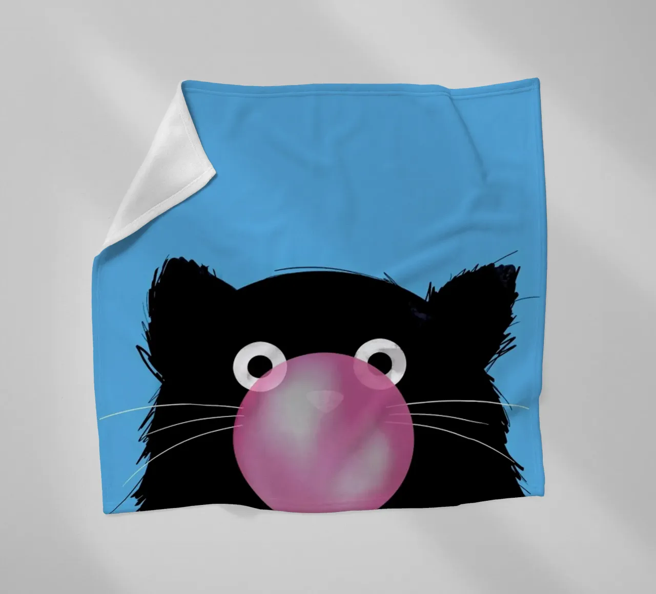 Cat Bubble fleece blanket by Doozal