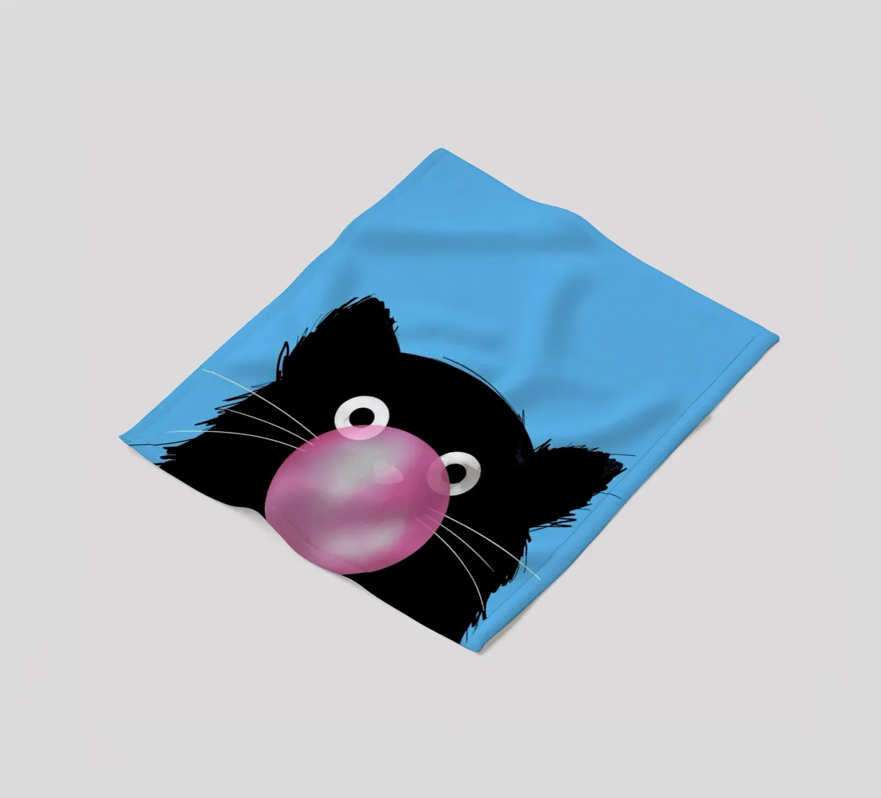 Cat Bubble fleece blanket by Doozal