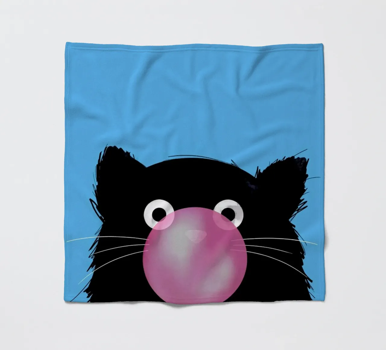 Cat Bubble fleece blanket by Doozal