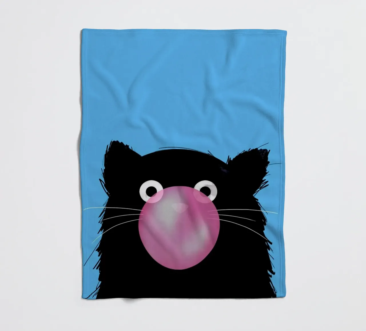 Cat Bubble fleece blanket by Doozal