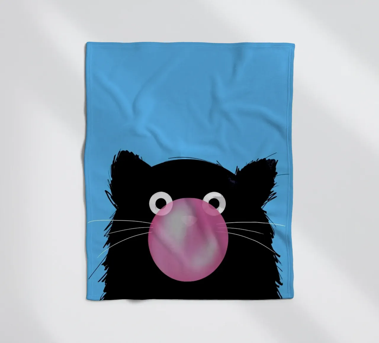 Cat Bubble fleece blanket by Doozal
