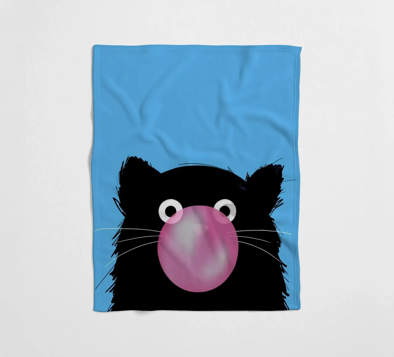 Cat Bubble fleece blanket by Doozal