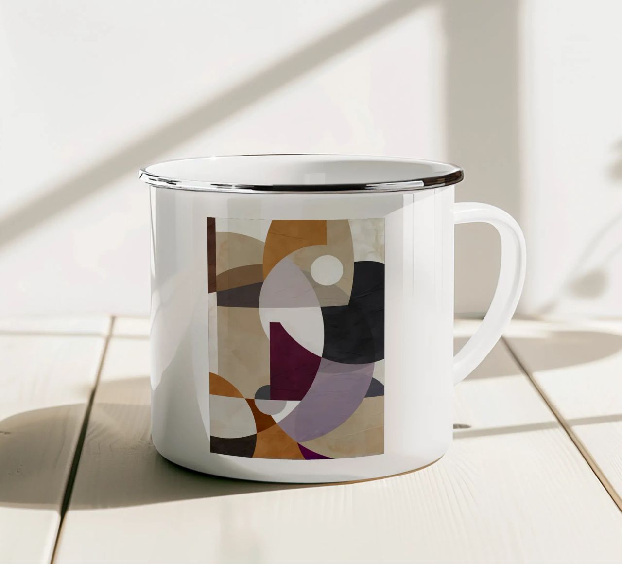ASTRATTO GEOMETRICO 163A tazza in smalto da Aiden Garcia