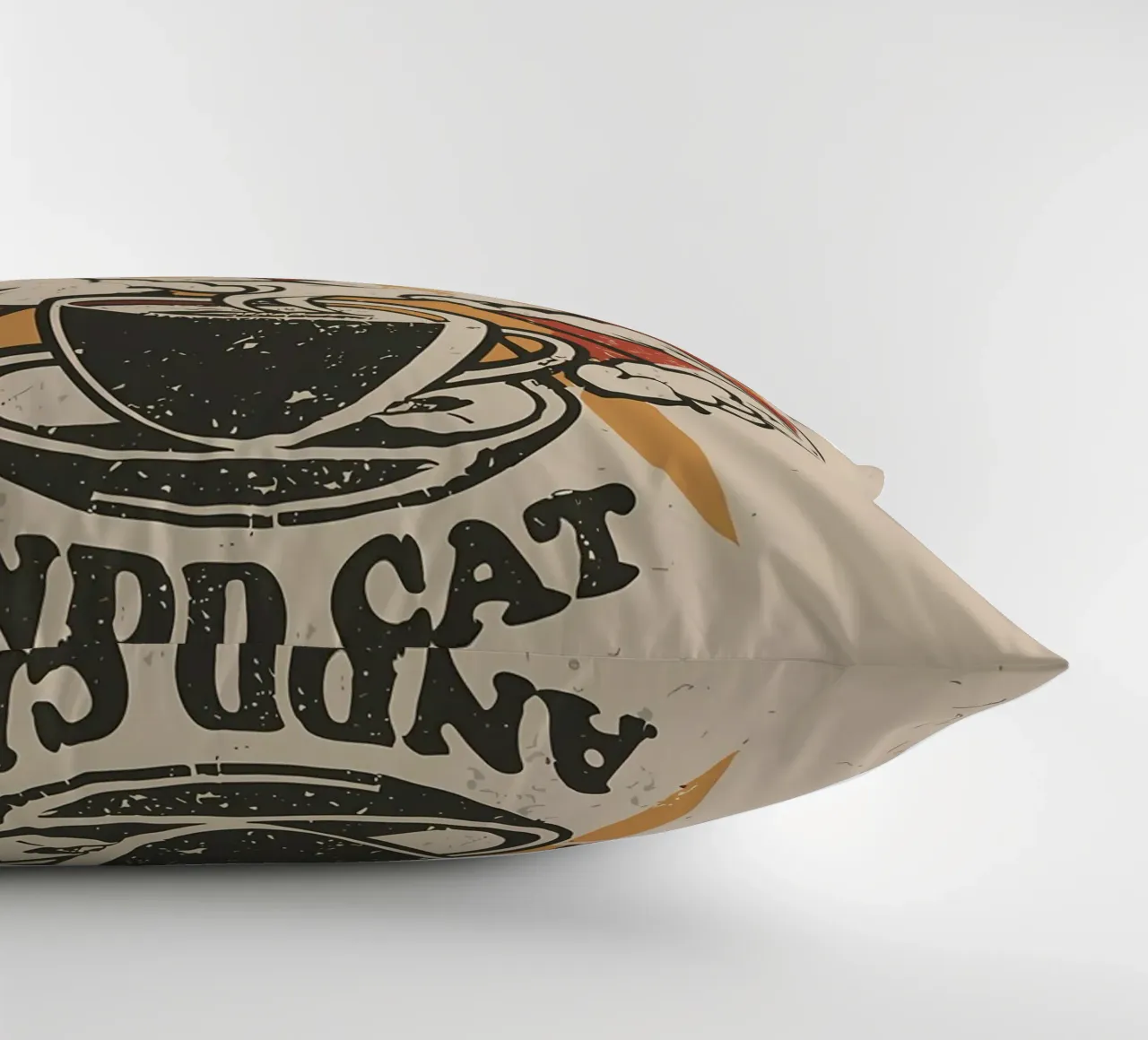 Caffè e gatto retrò cuscino da Bartosz Powalka