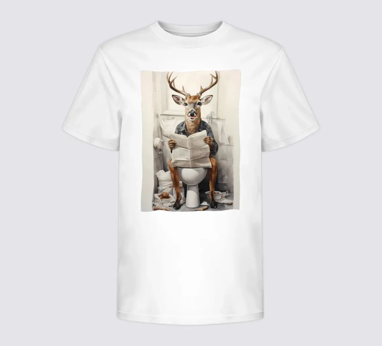 Décoration de salle de bains en forme de cerf t-shirt enfant de Adrian Patel
