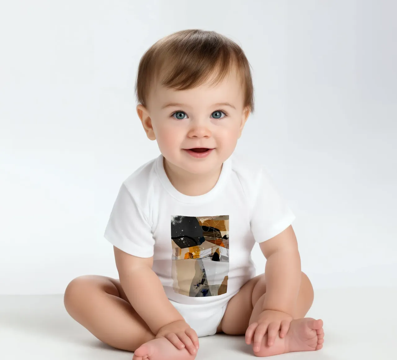 Astratto moderno 57 body neonato maniche corte da Aiden Garcia