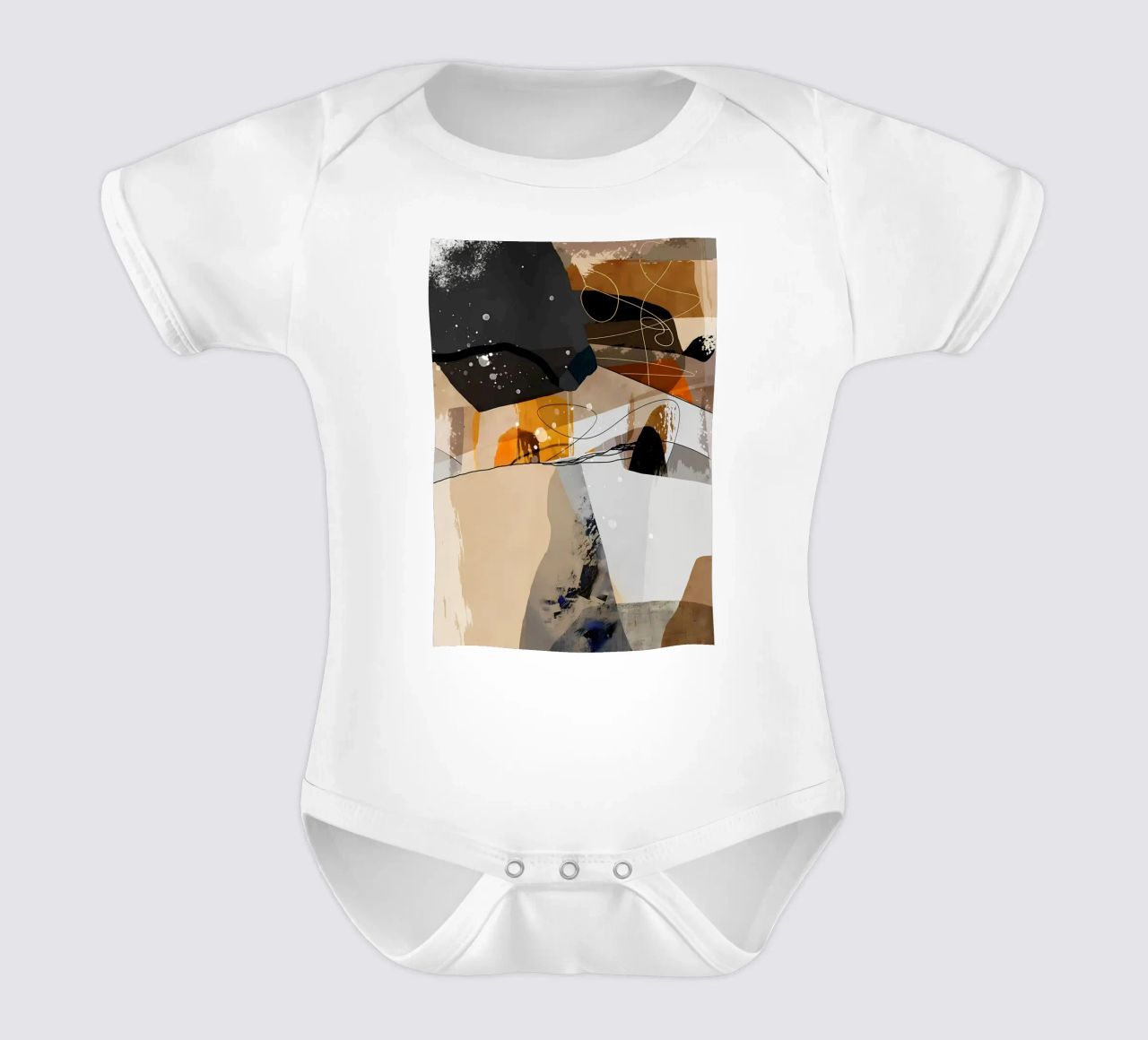 Modern abstract 57 short-sleeve baby romper by Aiden Garcia