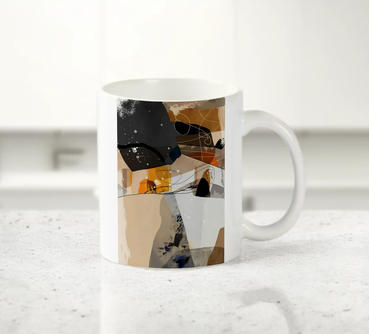 Modern abstract 57 ceramic mug by Aiden Garcia