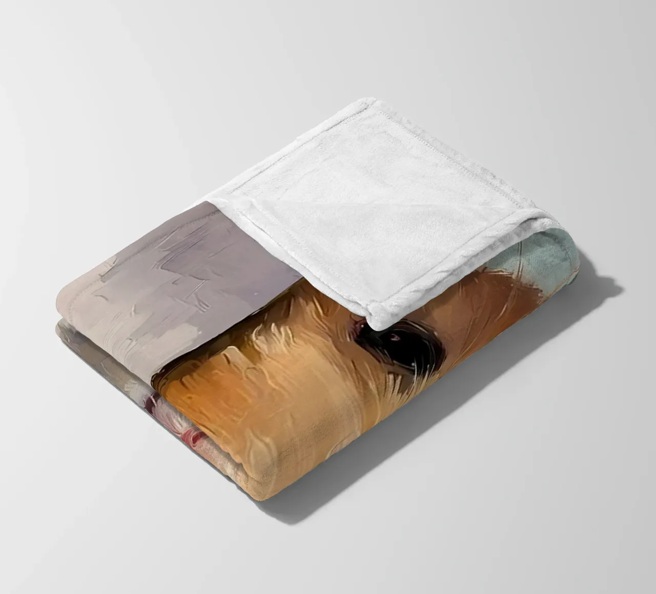 Hamster with Toilet Paper Hat fleece blanket by Adrian Patel