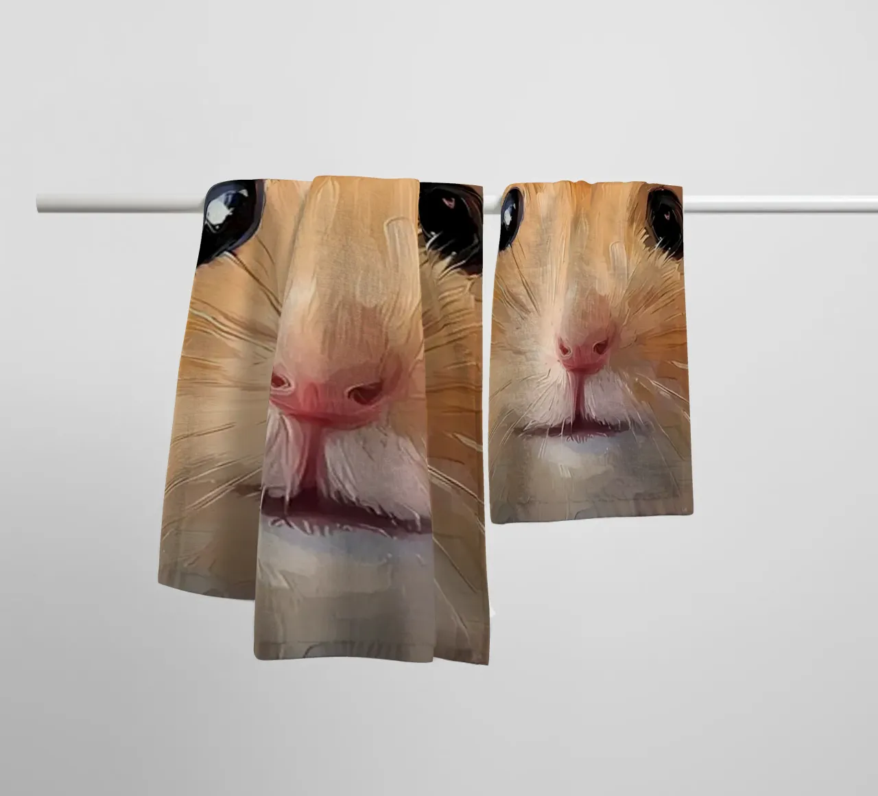 Hamster met wc-hoed badhanddoek van Adrian Patel