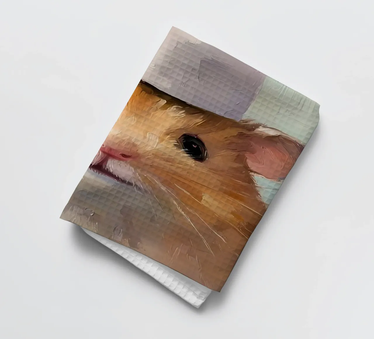 Hamster met wc-hoed theedoek van Adrian Patel
