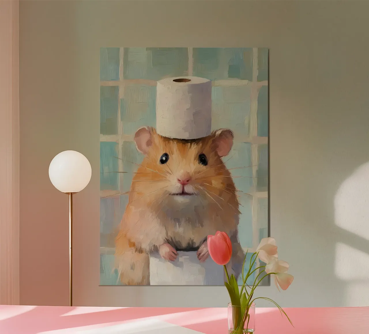 Hamster with Toilet Paper Hat forex plate by Adrian Patel