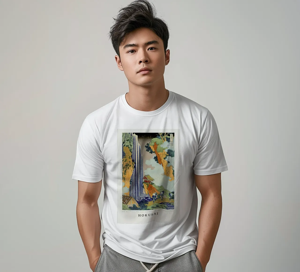Hokusai - Ono Waterfall, the Kiso Highway t-shirt da ARTOTHEK