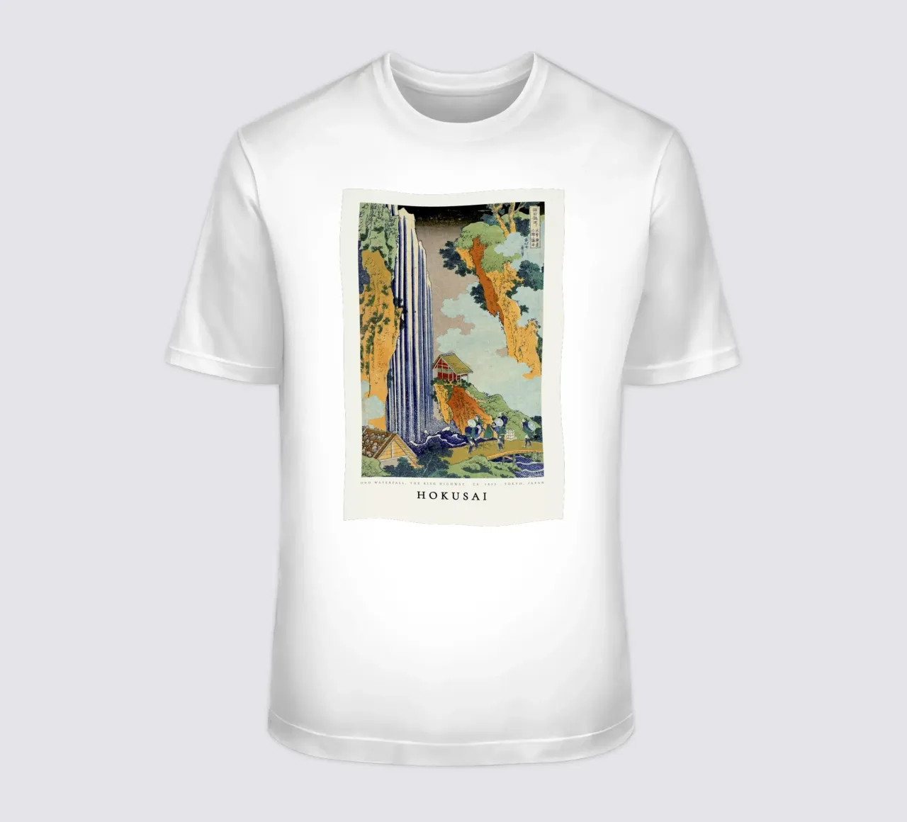 Hokusai - Ono Waterfall, the Kiso Highway t-shirt da ARTOTHEK
