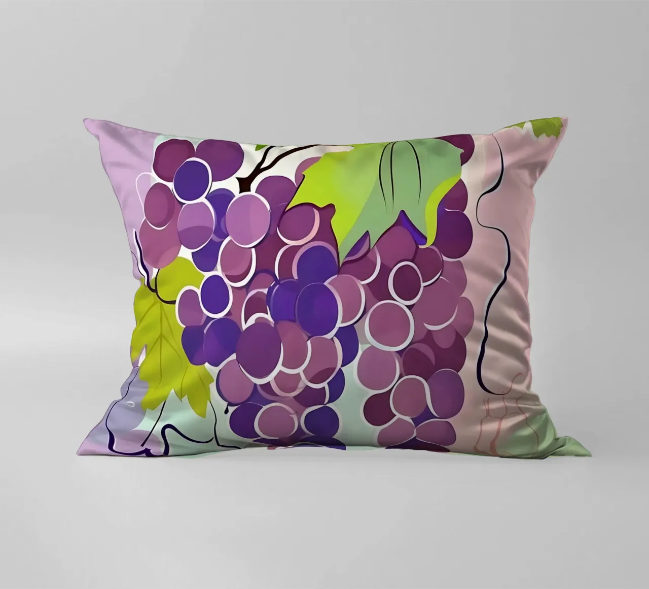 Uvas_estilo_A_1 cojín de Pink- und LoveArt by LK