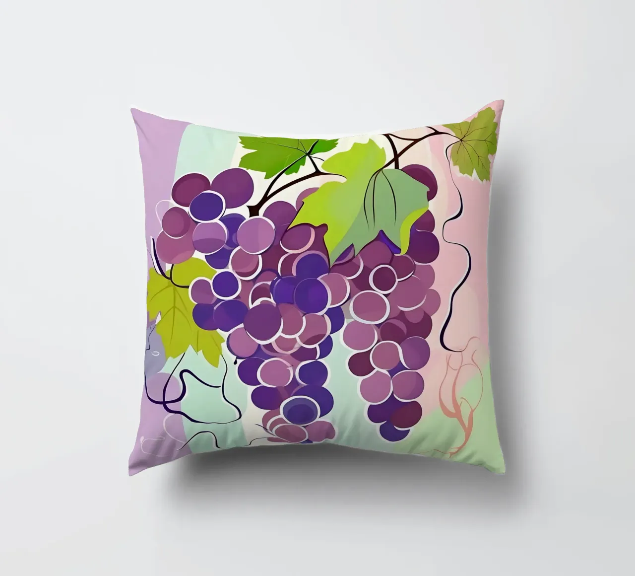 Uvas_estilo_A_1 cojín de Pink- und LoveArt by LK