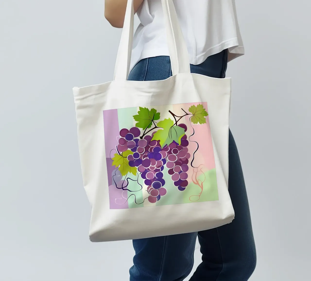 Uva_stile_A_1 borsa in juta da Pink- und LoveArt by LK