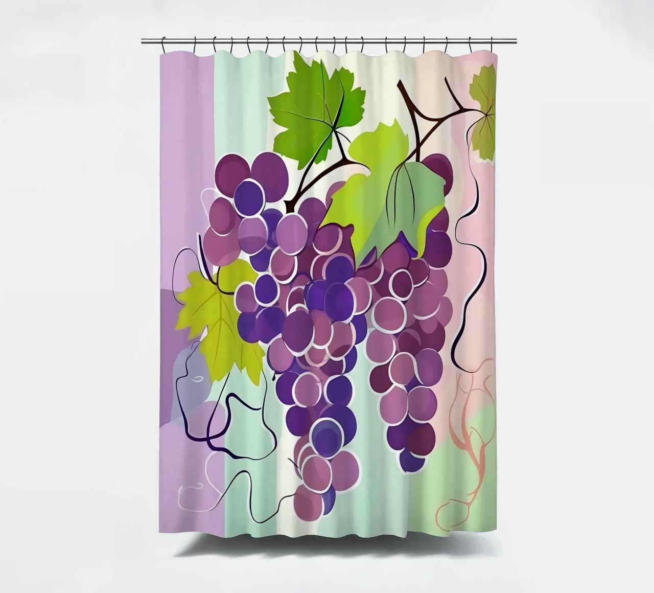 Uva_stile_A_1 tenda da doccia da Pink- und LoveArt by LK
