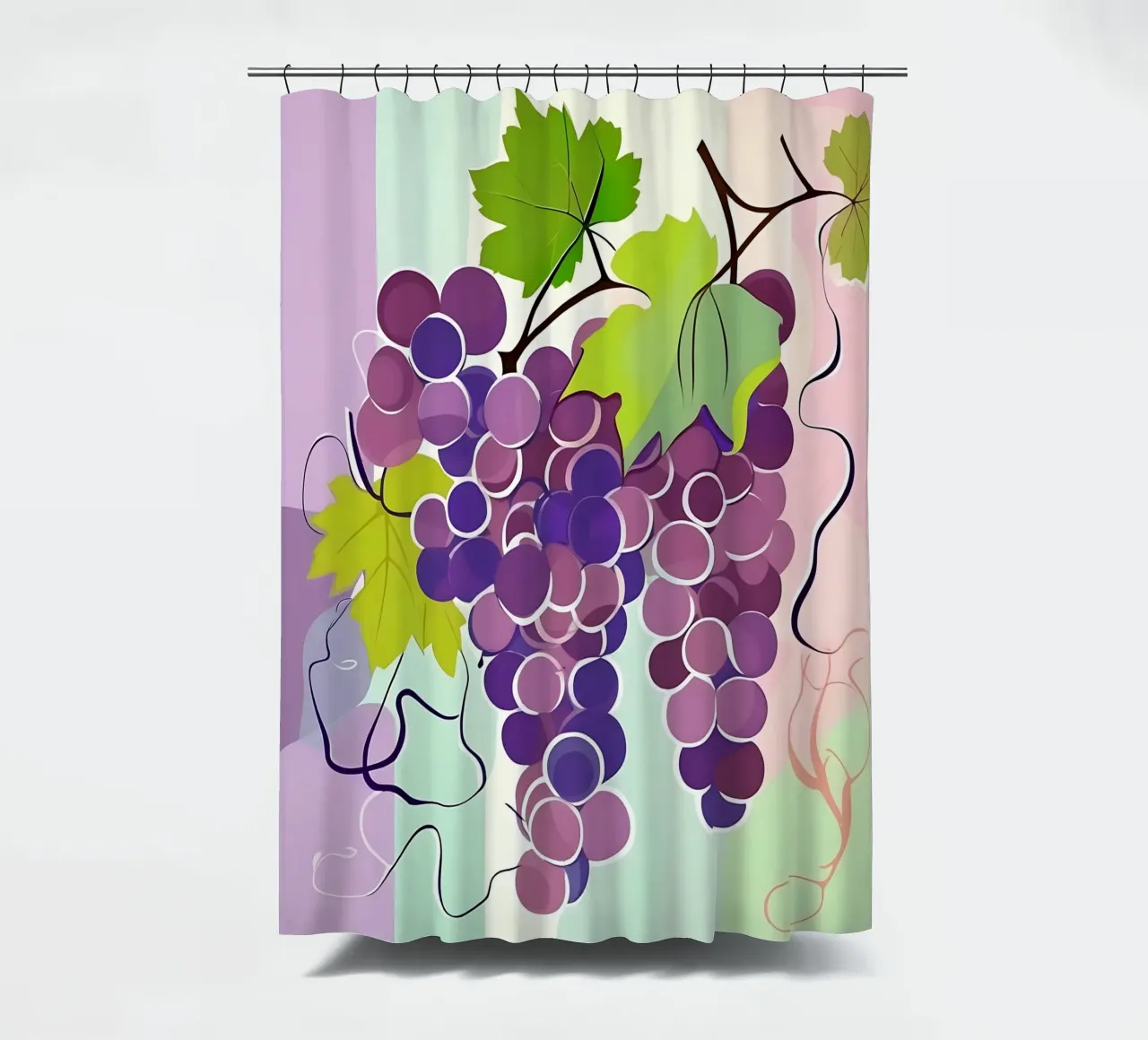 Uva_stile_A_1 tenda da doccia da Pink- und LoveArt by LK