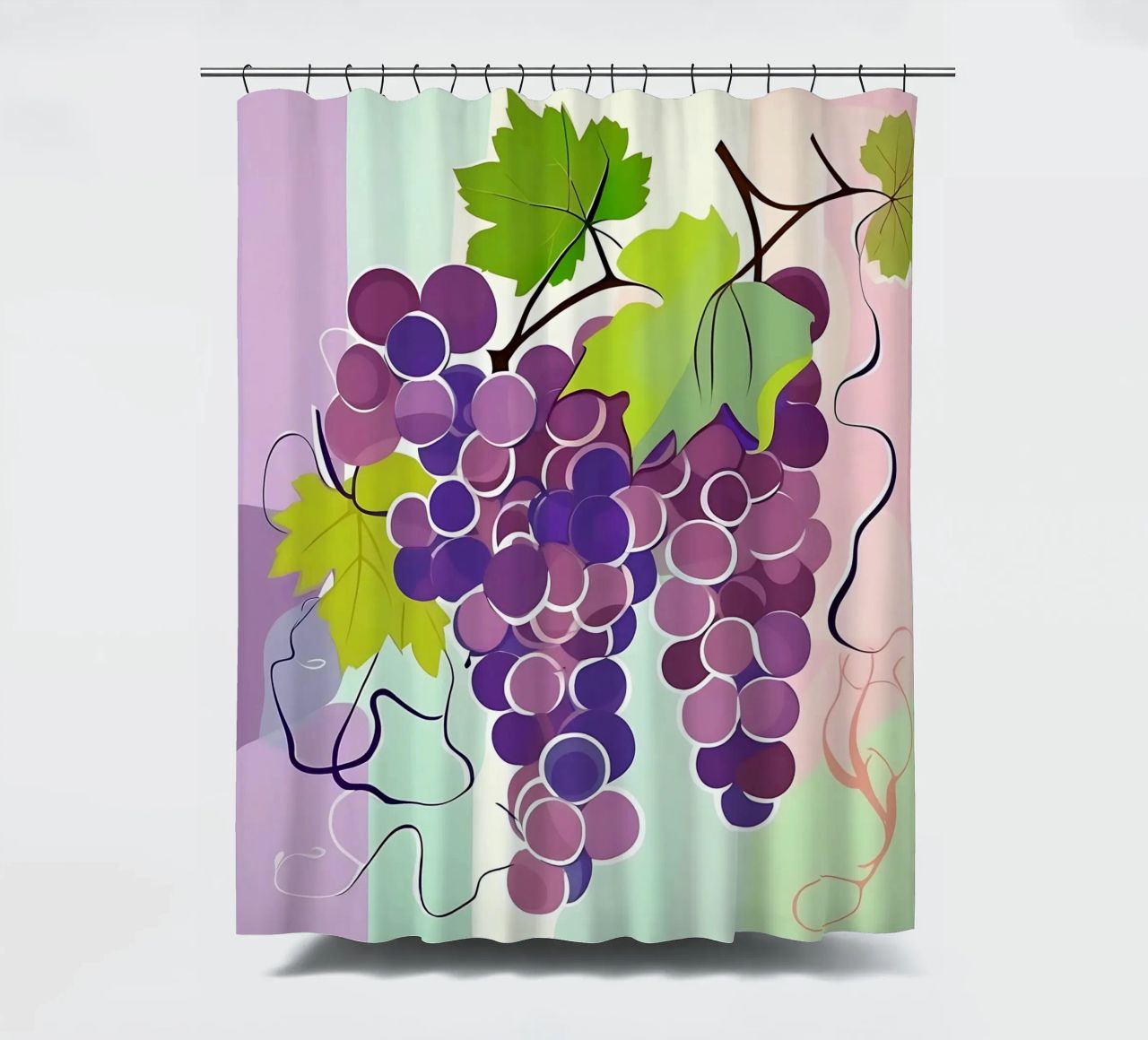 Uva_stile_A_1 tenda da doccia da Pink- und LoveArt by LK