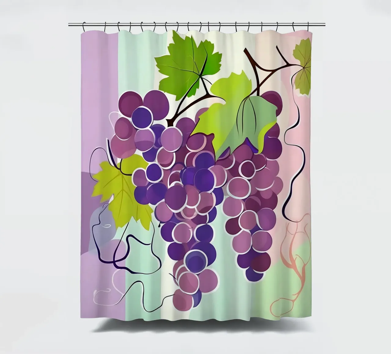 Uva_stile_A_1 tenda da doccia da Pink- und LoveArt by LK