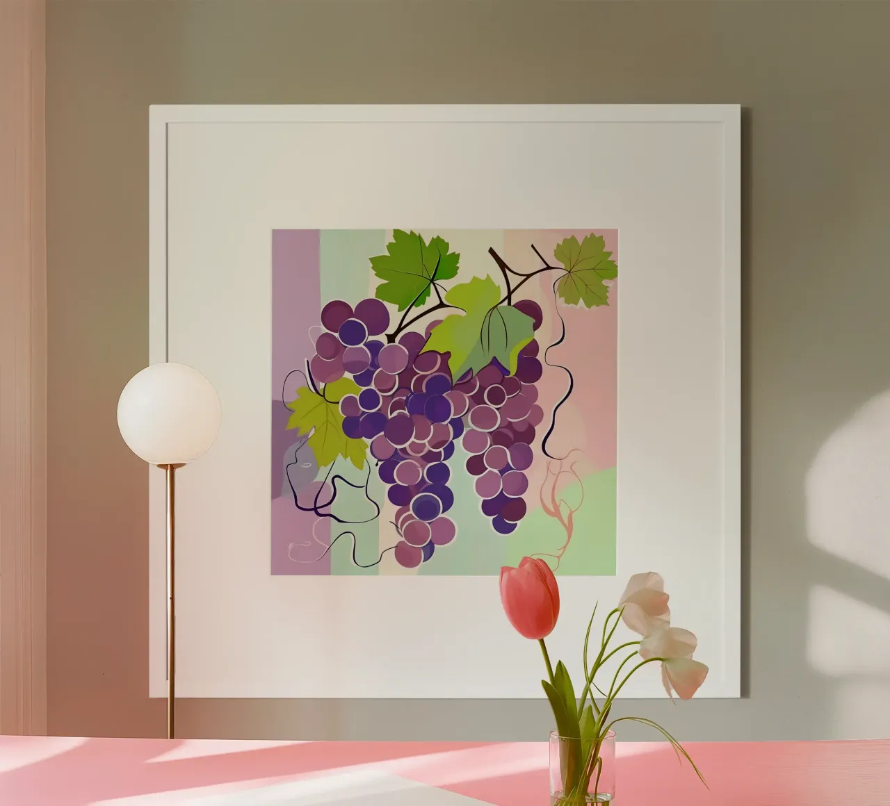 Uvas_estilo_A_1 poster de Pink- und LoveArt by LK