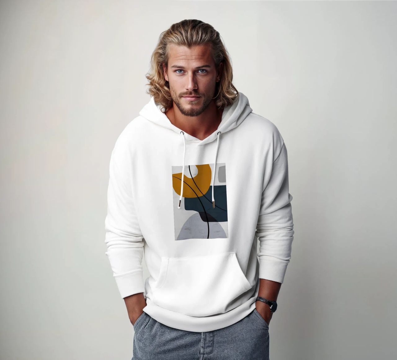 FORME GEOMETRICHE ASTRATTE felpa con cappuccio da Aiden Garcia