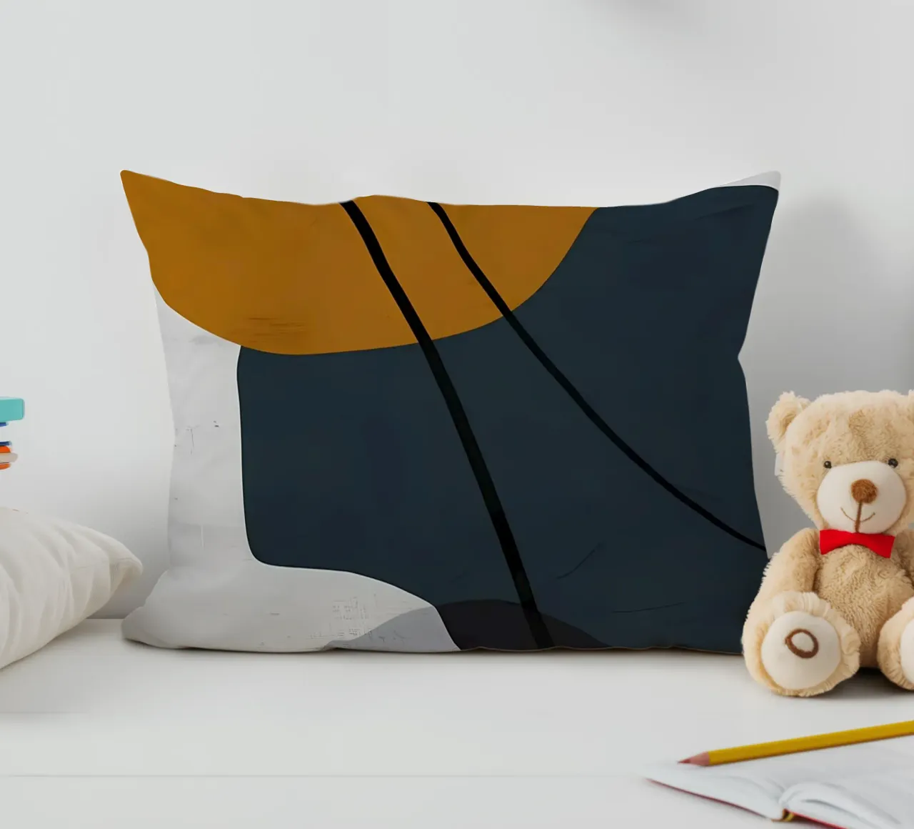 GEOMETRISCHE ABSTRAKTE FORMEN Kissen von Aiden Garcia