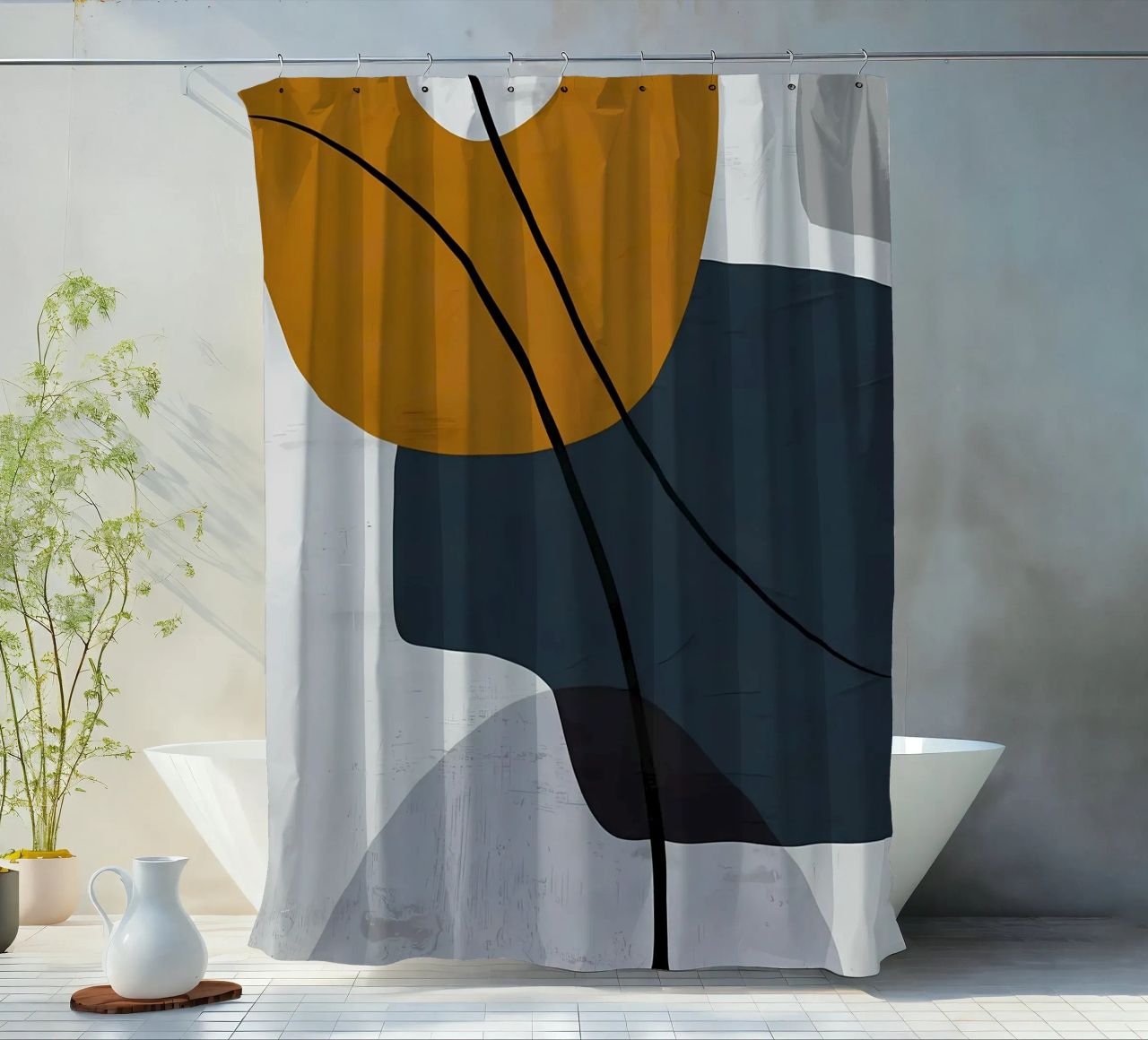 FORME GEOMETRICHE ASTRATTE tenda da doccia da Aiden Garcia