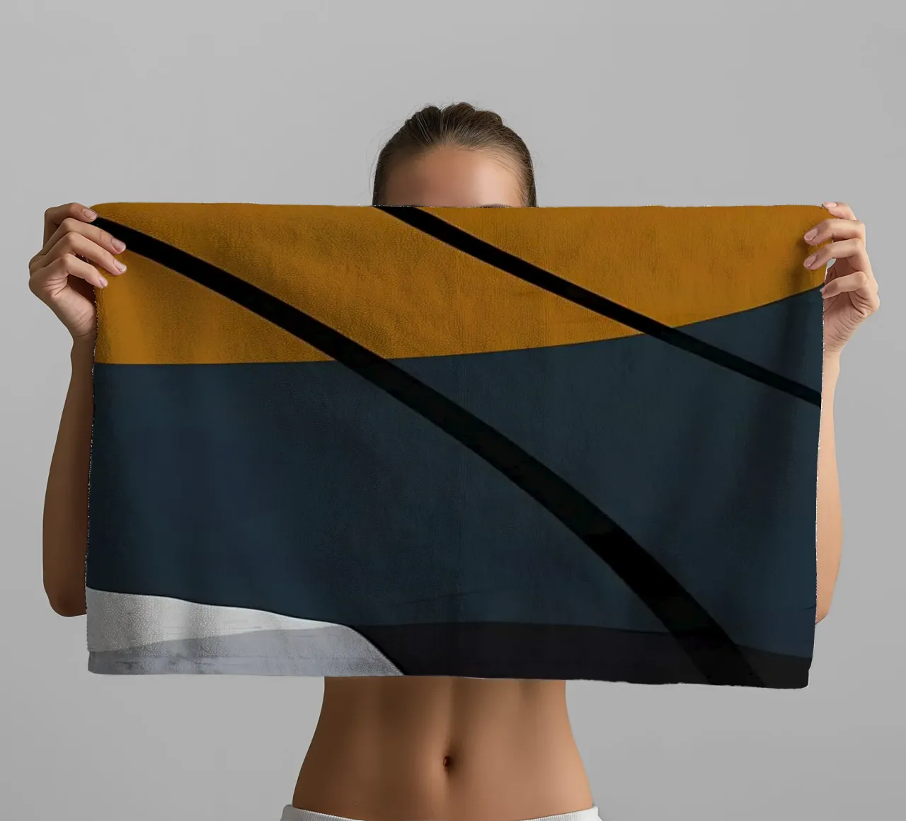 GEOMETRIC ABSTRACT SHAPES towel by Aiden Garcia