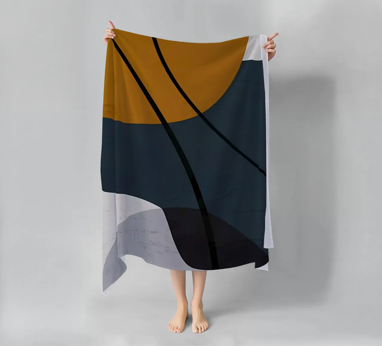 GEOMETRISCHE ABSTRACTE VORMEN strandhanddoek van Aiden Garcia