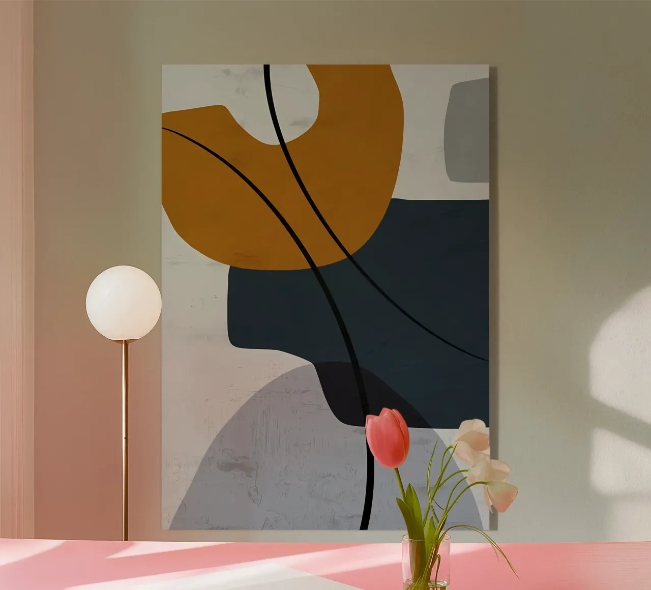GEOMETRISCHE ABSTRAKTE FORMEN Acryl-Glas von Aiden Garcia
