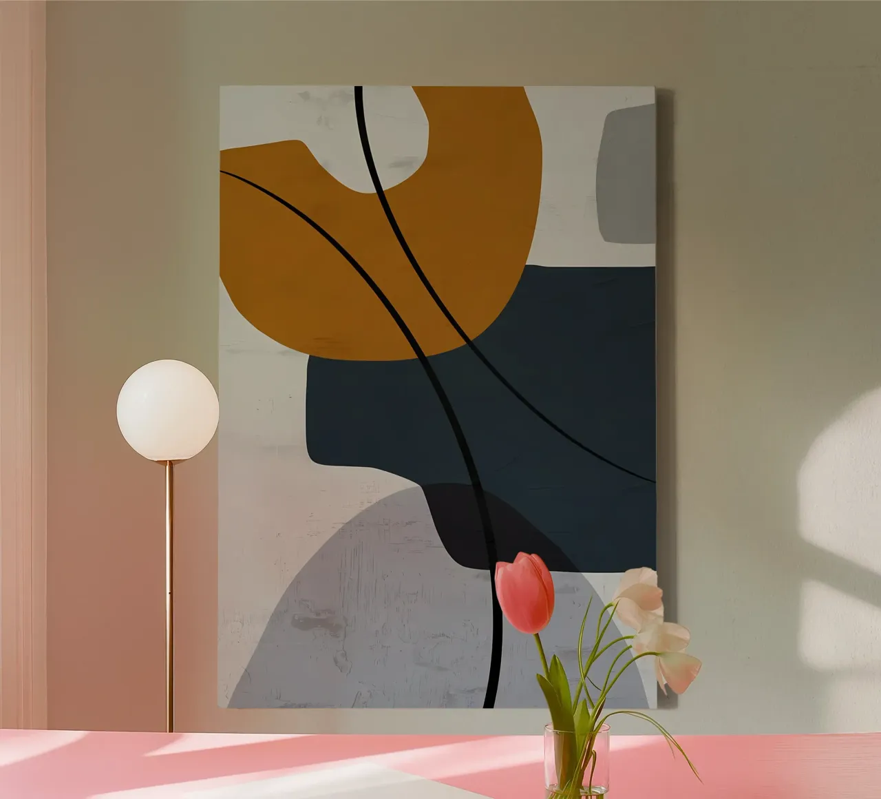 GEOMETRIC ABSTRACT SHAPES canvas by Aiden Garcia