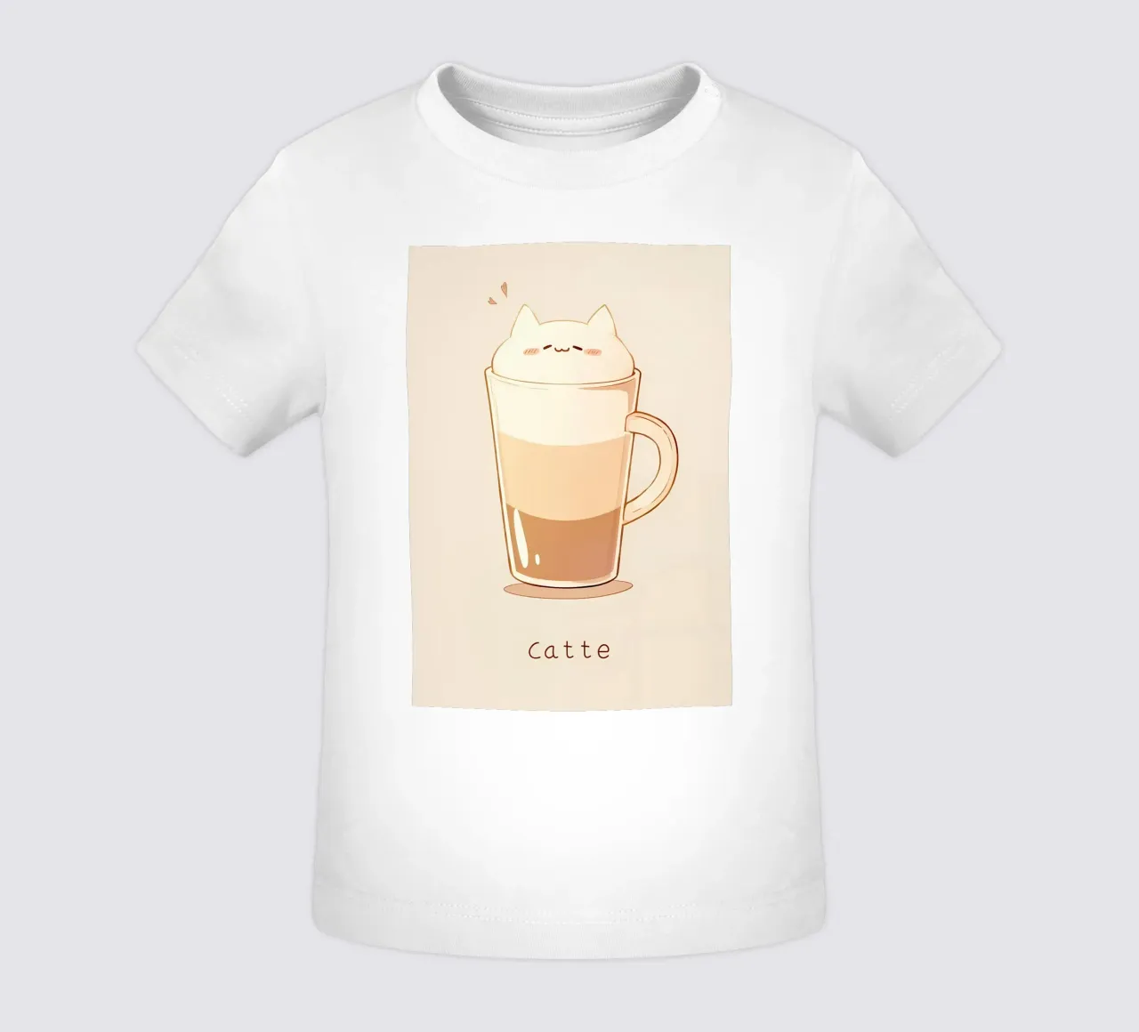 Café Cat Latte camiseta de bebé de Bartosz Powalka