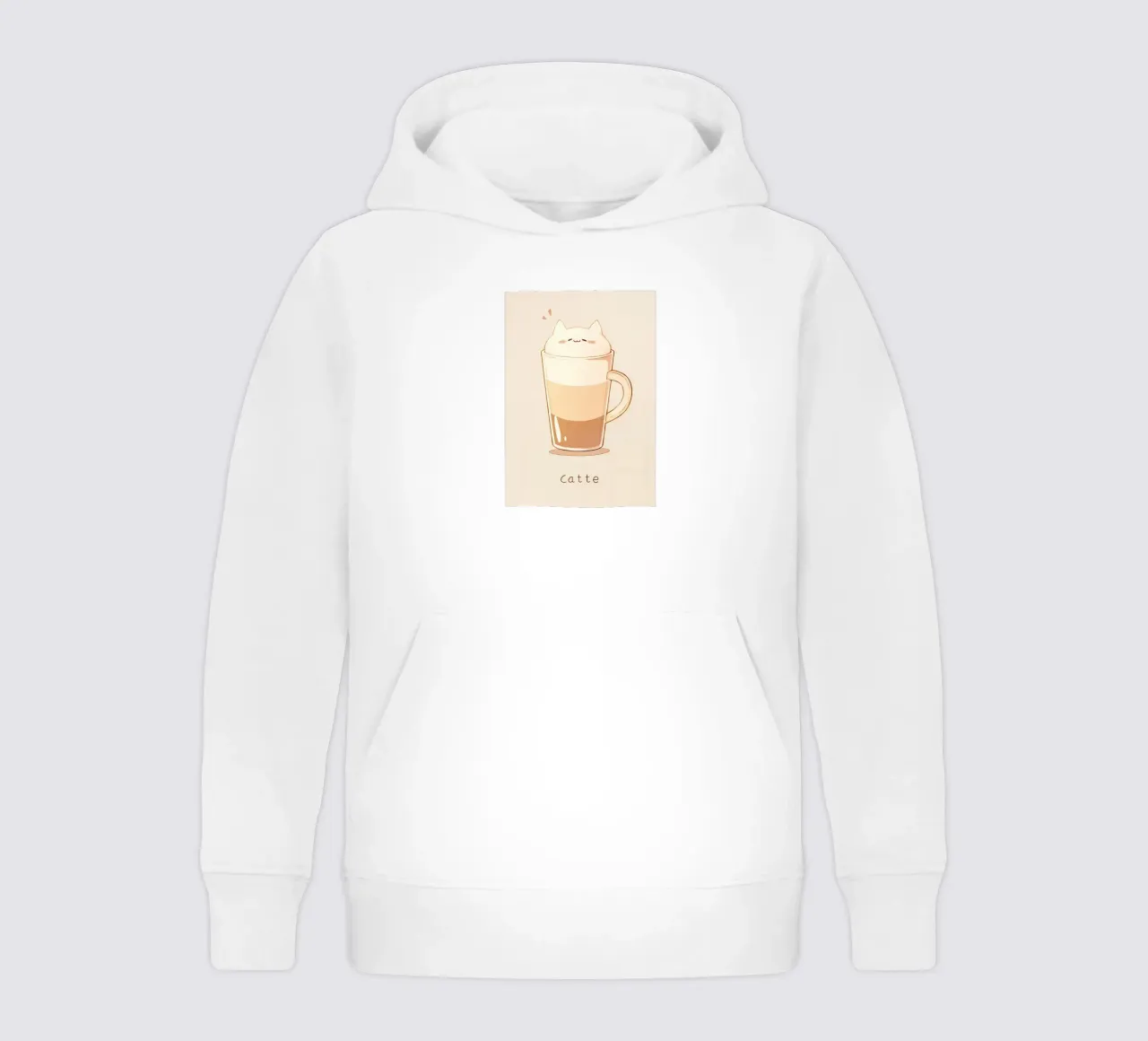 Caffè Cat Latte Cafe felpa bambino con cappuccio da Bartosz Powalka