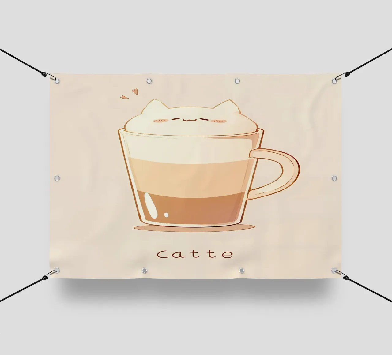 Caffè Cat Latte Cafe telo in pvc da Bartosz Powalka
