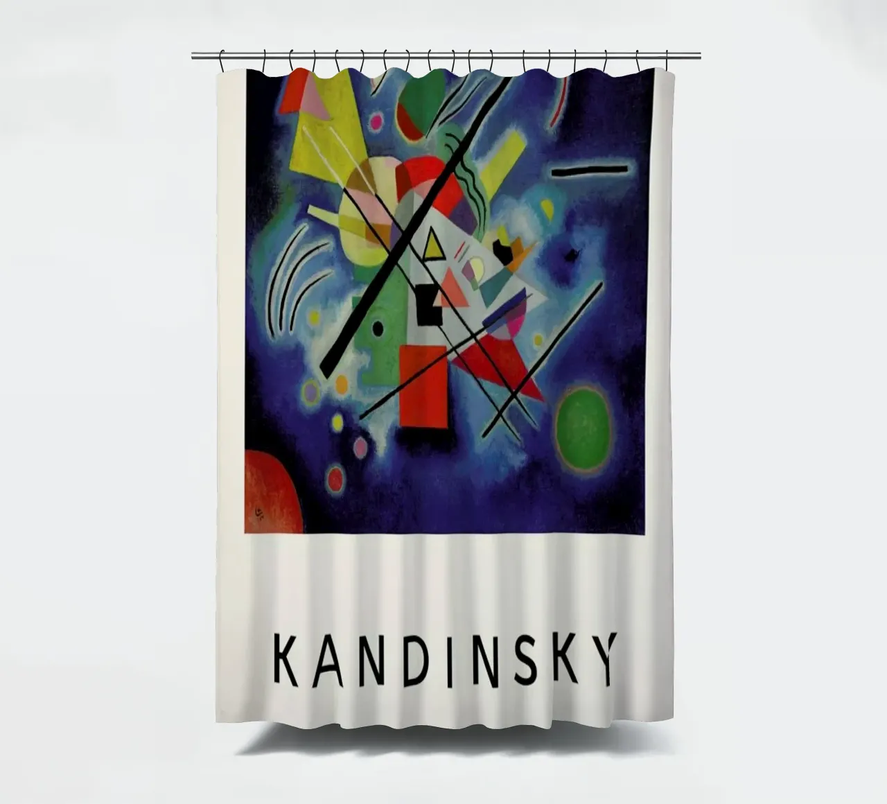 Kandinsky - Blue Painting shower curtain by ARTOTHEK