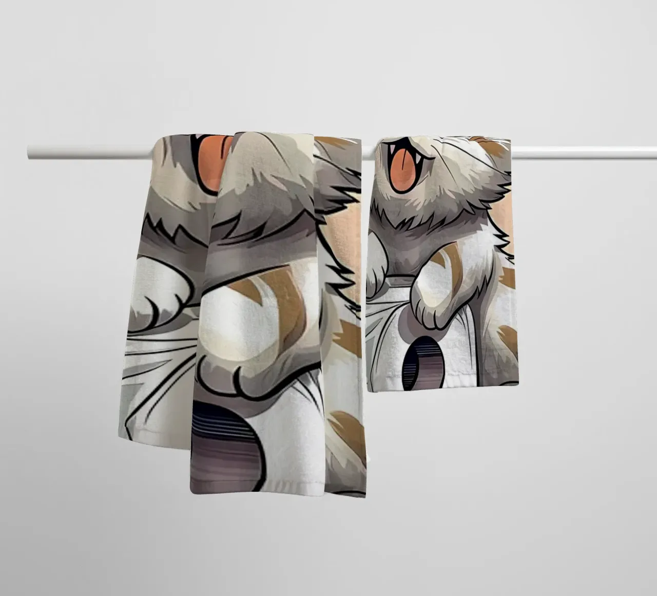 gatto divertente animale carino asciugamano da bagno da Adrian Patel