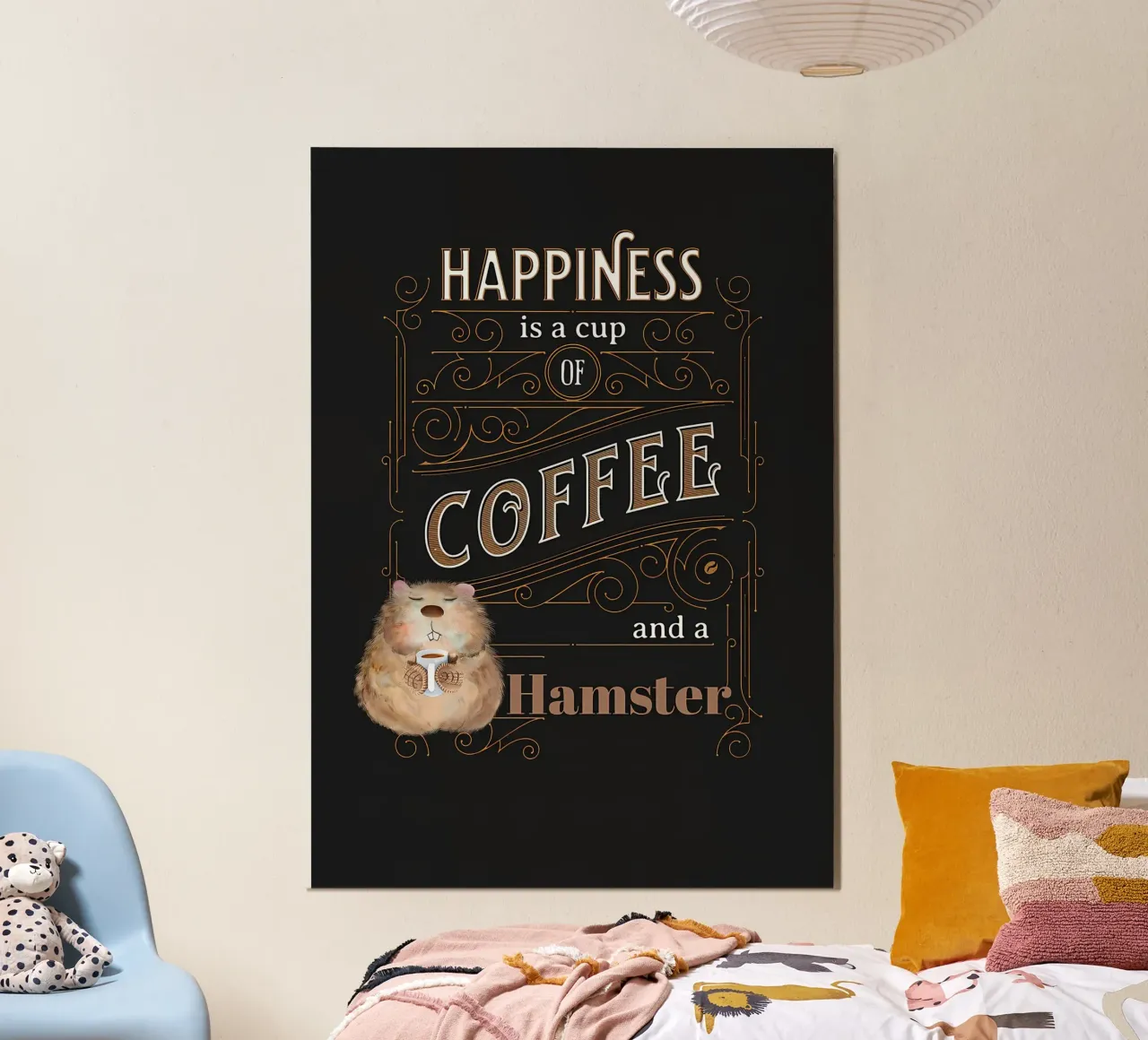 Happiness is Coffee & Hamster forex plate by Bartosz Powalka