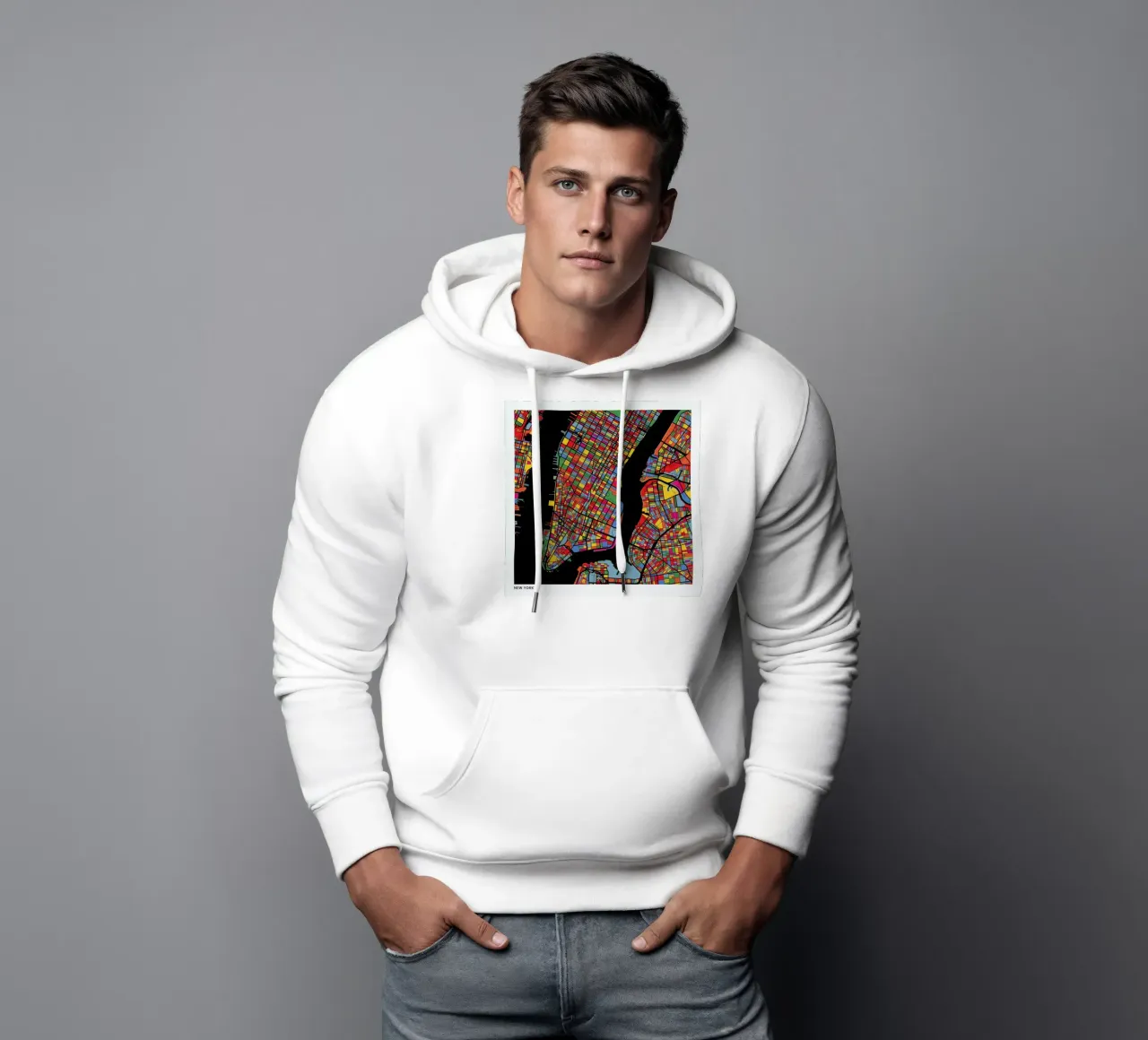 New York felpa con cappuccio da The Cartography Collection