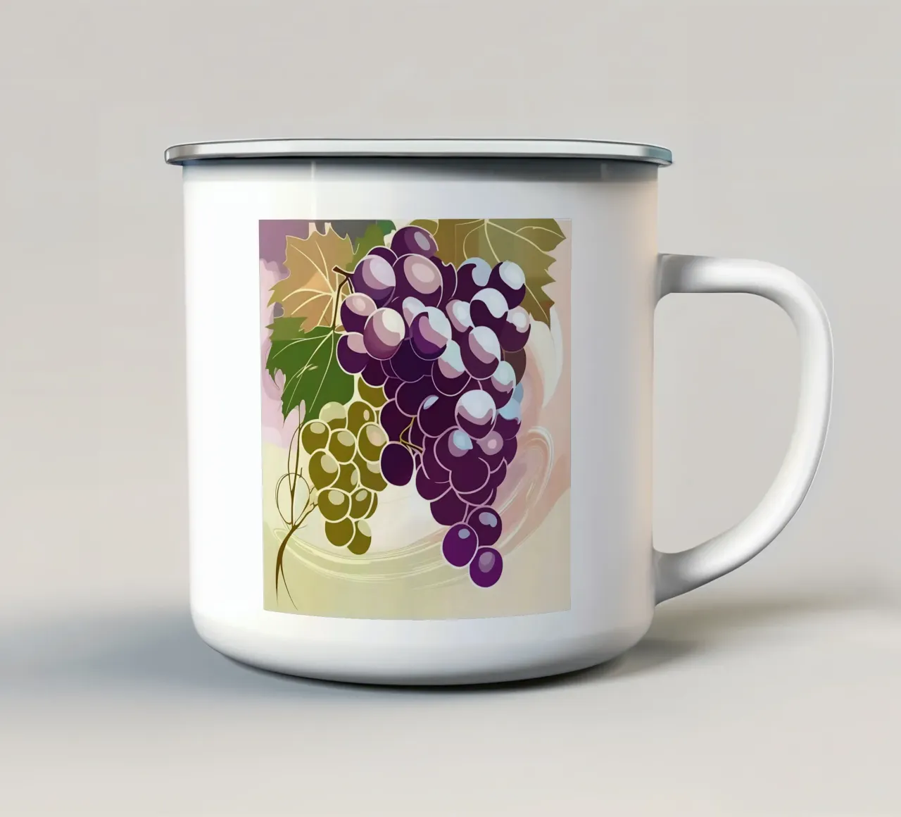 Raisins_style_A_2 mug en émail de Pink- und LoveArt by LK