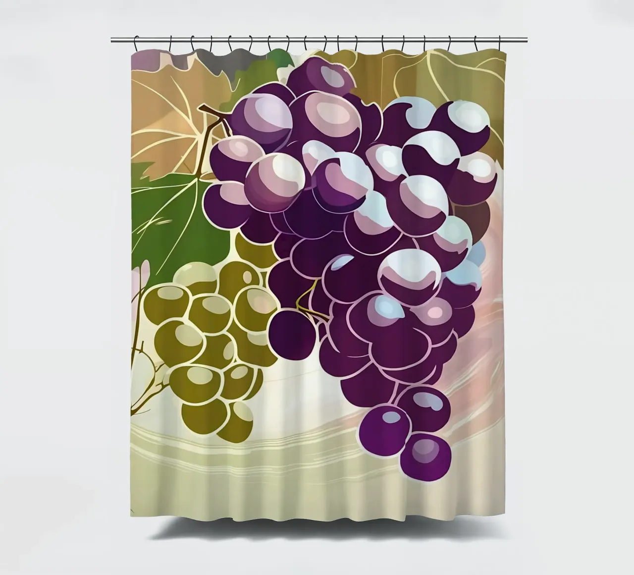 Uva_stile_A_2 tenda da doccia da Pink- und LoveArt by LK