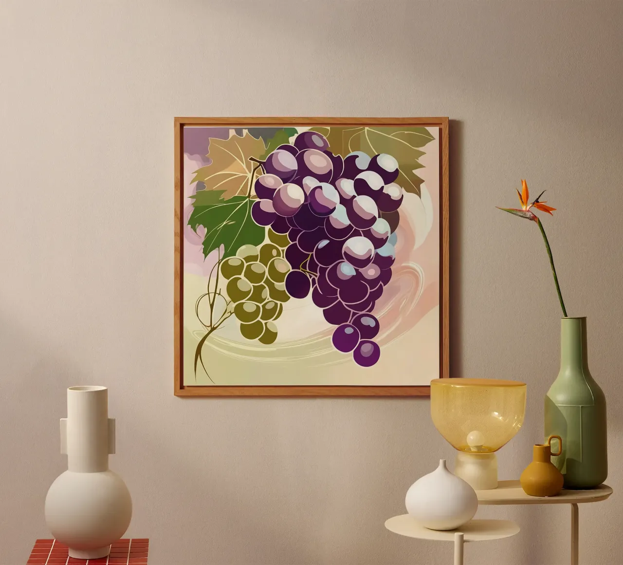 Grapes_style_A_2 alu-dibond by Pink- und LoveArt by LK