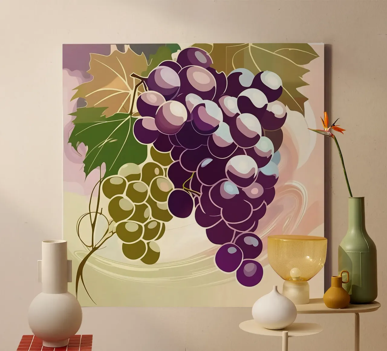 Grapes_style_A_2 canvas by Pink- und LoveArt by LK