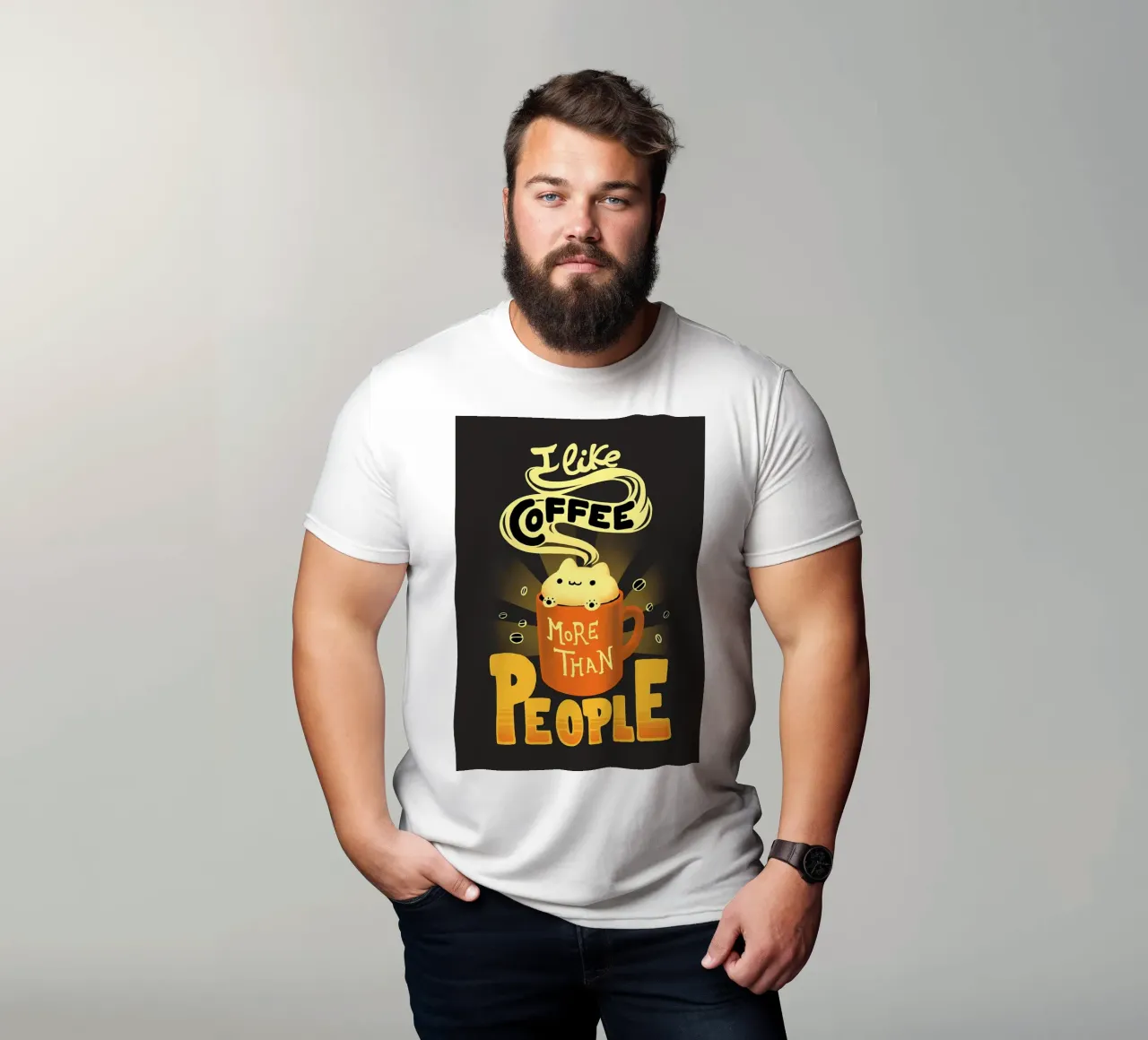 Coffee is Better Cat t-shirt by Bartosz Powalka